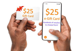 25$ gift card (various retailers)