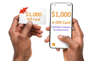 1000$ gift card (various retailers)