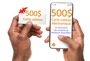 Carte cadeau 500$ (plusieurs détaillants)